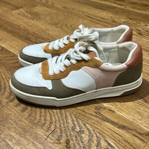 Madewell Court Sneakers- Fall brown, pink, mauve